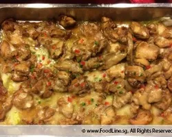 Oven Baked Chicken with Mushroom Sauce | Customer Photo | International Catering Pte Ltd