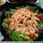 Penne Pasta Shrimp Salad (Served with Semi Dry Roma Tomato & Almond Flake)