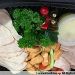 X'mas Platter (Sliced Chicken and Turkey Ham Roll, Mini Sausages with Pineapple Chutney Dip)