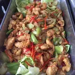 芥菜蚝油炒鱼片 Sliced Fish w/Mustard Plant in Oyster Sauce