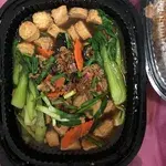 Egg Tofu with Mushrooms & Seow Bai Chye