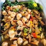 鸡腿菇蒜茸虾球(去壳) Garlic Prawn w/ Mushroom (De-Shell) (NEW)