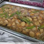 Silken tofu topped golden Enoki mushroom 金针菇豆腐