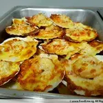 Baked Half Shell Scallop w/ Cheese