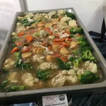Golden Beancurd with Broccoli and Cauliflower