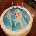 1x FROZEN PRINCESS @$58.9 (Size : 8 Inch (12-18 pax)) (Flavours : Vanilla) (Eggless : No) (Big Candles : 3) (Small Candles : 1)