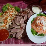 Assorted Cold Cut Combination 锦绣中西拼 (沙律鲜虾片, 生捞贵妃贝, 黑椒烟熏鸭片)<br>