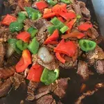 Sliced Roast Beef with Green Peppercorn sauce