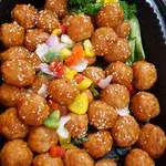 Cheezy Chicken Ball with special sauce 芝士鸡肉球