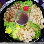 (Chicken With Turkey Beacon Roll Wrap With Honey Baked Chicken Ham and Thai Style Clam slice)