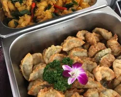 黄金锅贴 Fried Vegetable Gyoza | Customer Photo | Stamford Catering