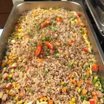 Singapore Style Fried Brown Rice
