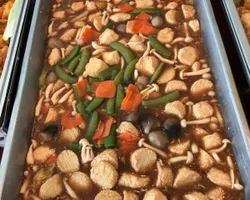 红烧蛋豆腐配双菇 Braised Egg Beancurd with Assorted Mushroom | Customer Photo | Stamford Catering