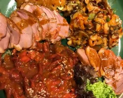 Grain Deluxe Platter <br><i>smoked duck with hoisin sauce, spicy top shell salsa, marinated baby octopus, marinated jellyfish</i> | Customer Photo | Grain