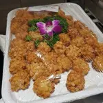 Seafood Crouton with Mandarin Dip