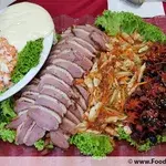 Assorted Cold Cut Combination 锦绣中西拼 (沙律鲜虾片, 生捞贵妃贝, 黑椒烟熏鸭片, 迷你八爪鱼)<br>