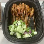 Grilled Chicken Satay with Condiments