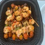 Skewered Cajun Garlic Prawns