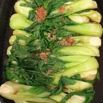 Siew Pak Choy with Garlic Onion <i> sauced with Cantonese Soy, Galic and Fry Shallot </i>