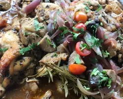 Rosemary Balsamic Roast Chicken <i>with sautéed red onion and mushroom</i> | Customer Photo | Grain