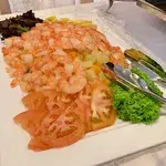 Fruits Cocktail with Prawns Salad