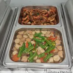 Silken tofu topped golden Enoki mushroom 金针菇豆腐