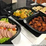 Cocktail Potato Salad with Sliced Smoked Duck