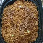 Cantonese Style Sha Cha Egg Noodles with Shredded Chicken