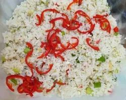 Crabmeat Egg White Fried Rice 蟹粒蛋白炒饭 <i>Serves 5 - 6 pax</i> | Customer Photo | Jessie Catering Pte Ltd