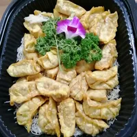 Click to see Mushroom Gyoza with Vinegar Dip