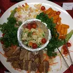 Deluxe Cold Dish Plat ter (*DF) <br><i>(Salad Prawn, Cheese Fish Finger (*DF) , Smoked Duck, Pacific Clam)</i>