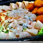 SEH Special Cold Platter Combo (Salad Prawns, Golden Breaded Scallop Thai style Gui Fei Abalone Sliced, Honey Chicken Ham)