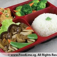 Click to see 1109【素】Vegetarian Fresh Mushroom with Oyster Sauce Set 蚝油鲜菇套餐