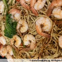 Click to see Ago olio Spaghetti with Prawns