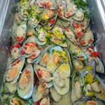 Mussel on Shell with Lemon Butter Sauce