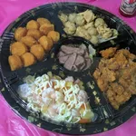 Prosperity Fortune Platter (Smoked Duck, Breaded Scallop, Golden Money Bag, Salad Prawn, Golden Chicken)