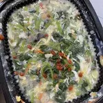 Spinach with Trio of Egg in Superior Stock