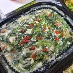Spinach with Trio of Egg in Superior
Stock