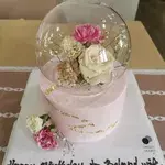 Crystal Glass with Fresh Florals (Flavour: strawberry shortcake) (Size: 6" (8 - 10 pax))