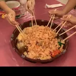 Yu Sheng with smoke salmon