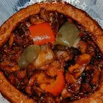Yam Basket with Szechuan Gong Bao Chicken