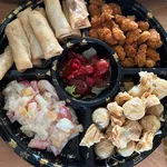 Prosperity Fortune Platter (Octopus, Spring Roll, Salad Prawn, Golden Chicken,  Golden Money Bag) 拼盘（章鱼，春卷，黄金钱袋，沙律虾，黄金鸡）