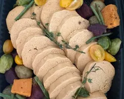 Christmas Stuffing with Sides<br>Roasted Potatoes and Roasted Root Vegetables | Customer Photo | Amici Events And Catering