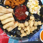 Prosperity Fortune Platter (Octopus, Spring Roll, Salad Prawn, Golden Chicken,  Golden Money Bag) 拼盘（章鱼，春卷，黄金钱袋，沙律虾，黄金鸡）