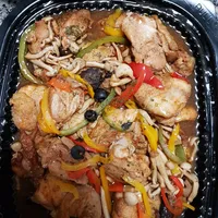 Click to see Roasted Chicken Chop with Mushroom Sauce