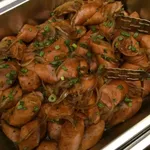 Grilled Chicken Bratwurst Sausages with Caramelized Onions