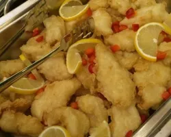 Pan Fried Fish Fillet with Buttered Lemon Sauce | Customer Photo | Big O Group Catering