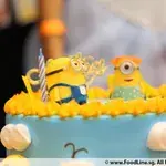 1x Minions Birthday Bash @$158 (Top Layer : Strawberry) (Bottom Layer : Vanilla) (Big Candles : 1) (Small Candles : 9)