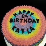 1x Rainbow Cake @$45 (Size: 7 Inches) (Additional Toppings: None) (Additional Fillings: Chocolate Filling (7 Inch Cake) +$5.00)