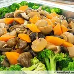 Broccoli with Mushroom Combination in Thick Oyster Broth